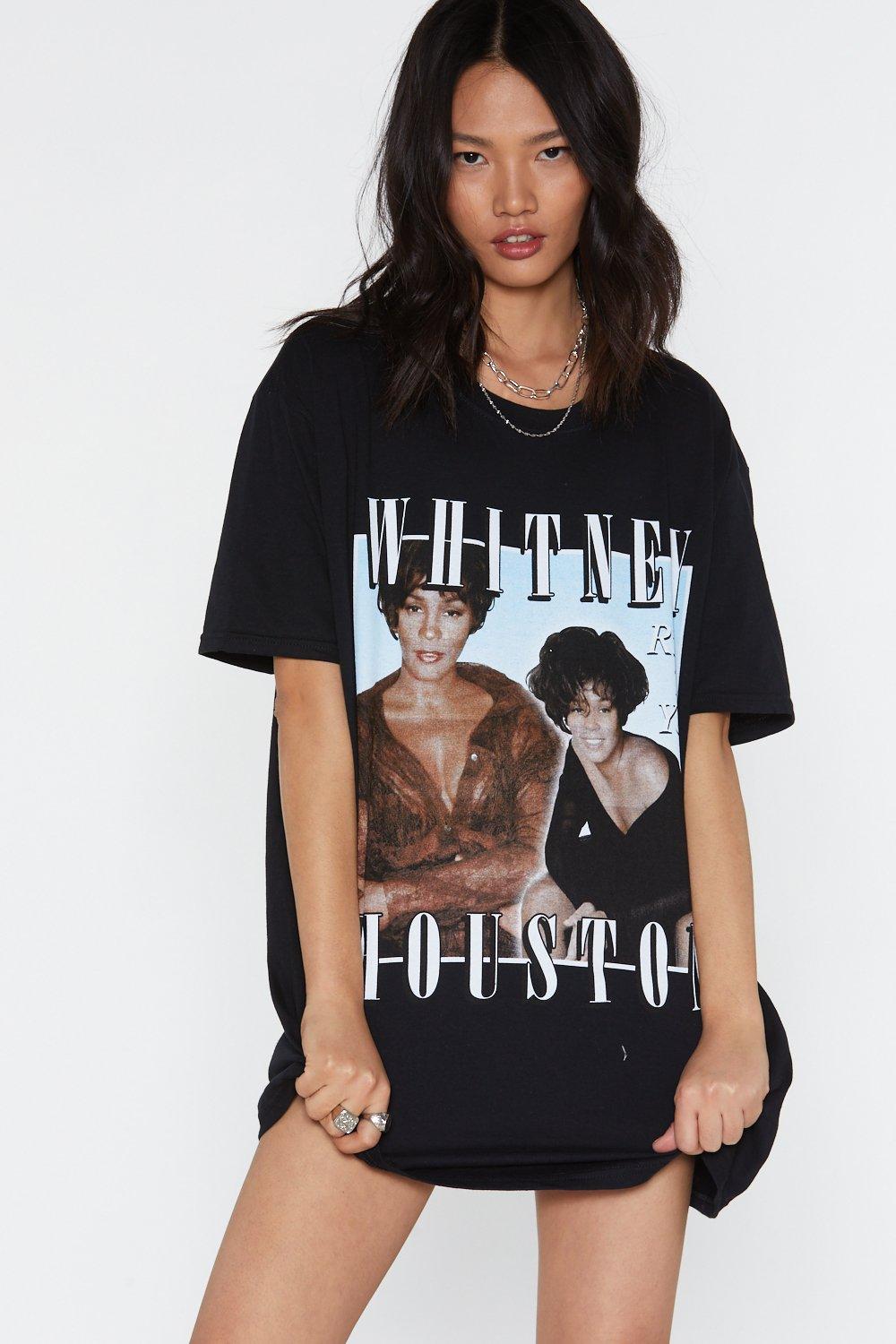 whitney houston tshirt dress