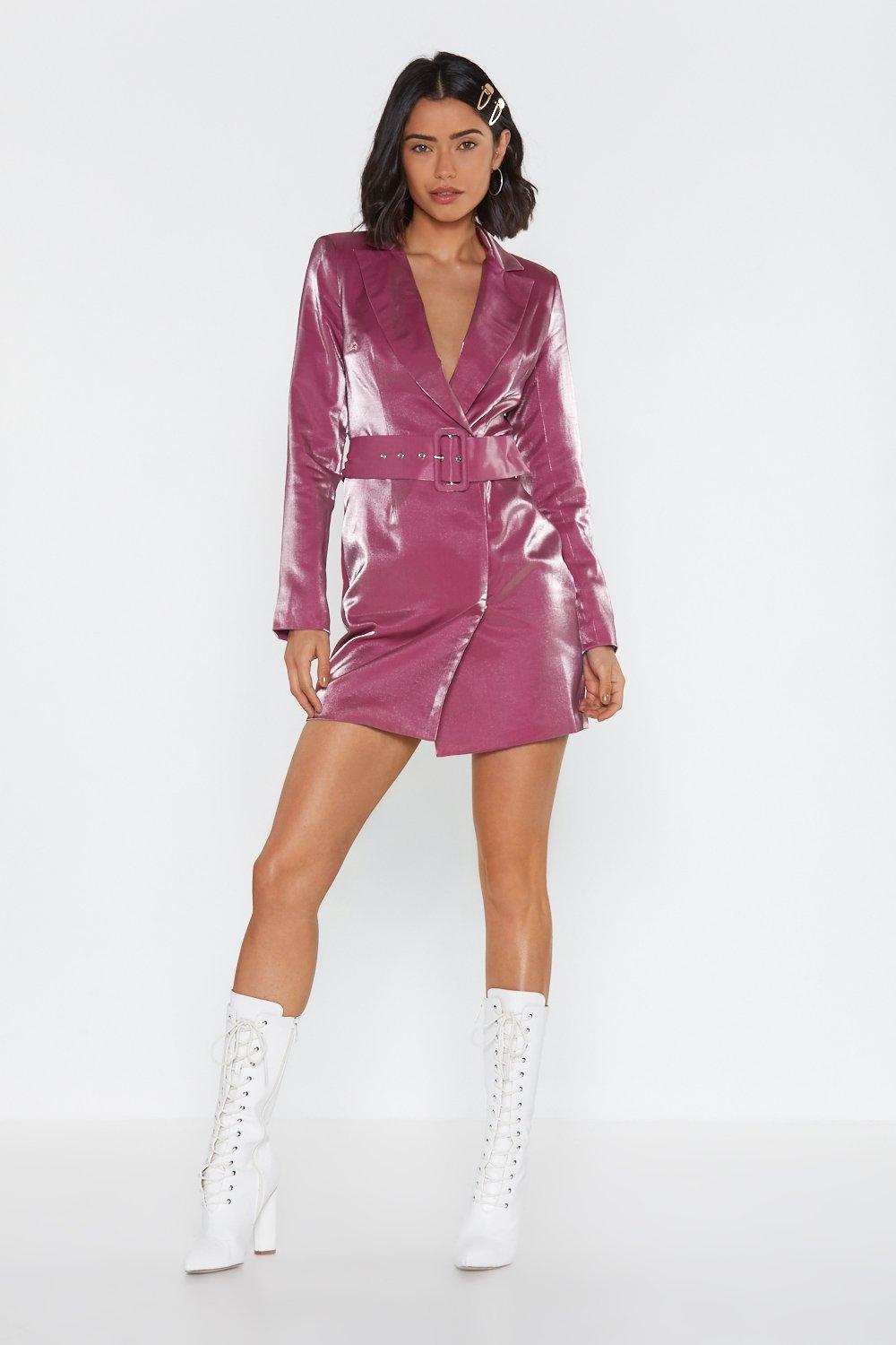 nasty gal pink blazer dress