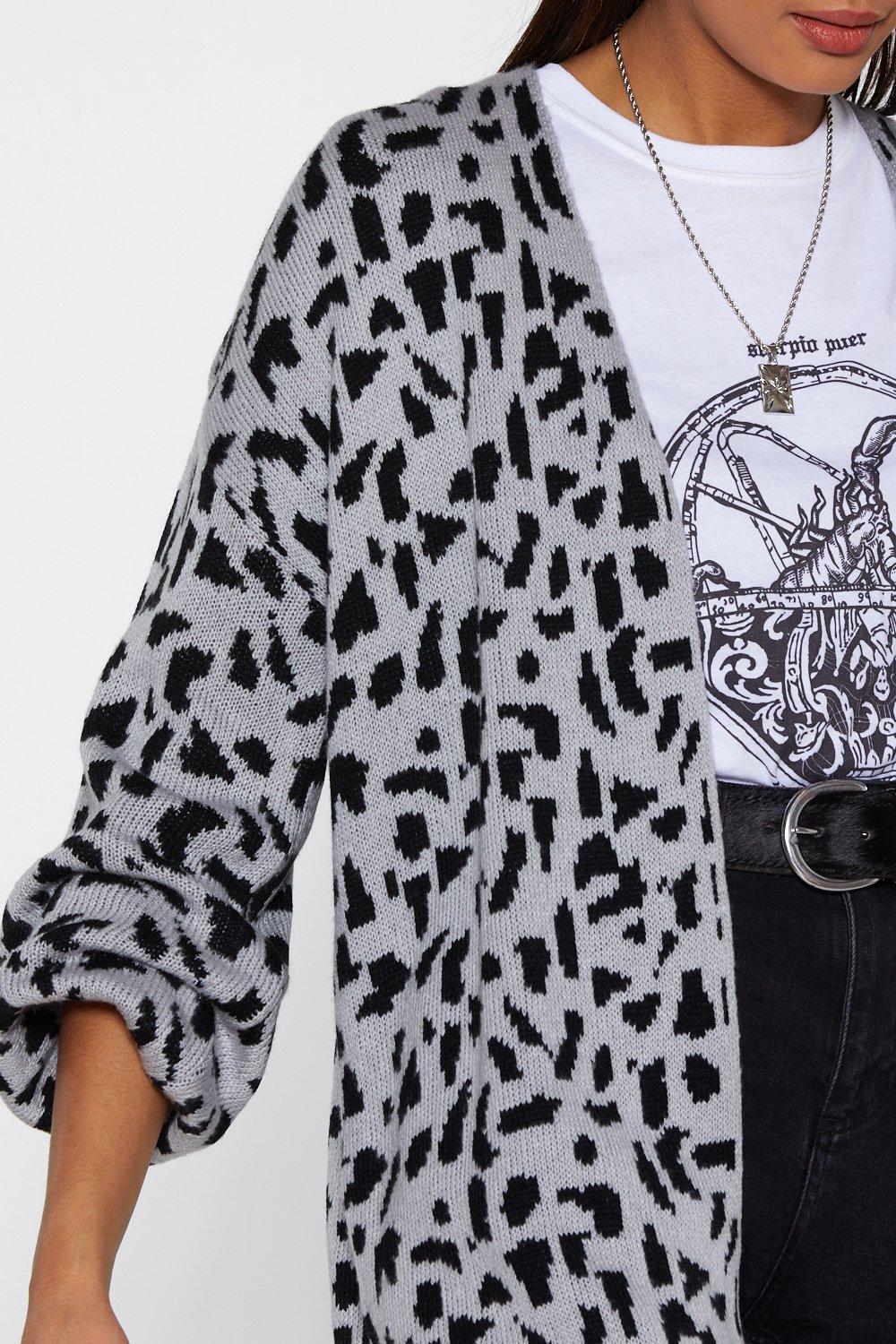oversized leopard cardigan