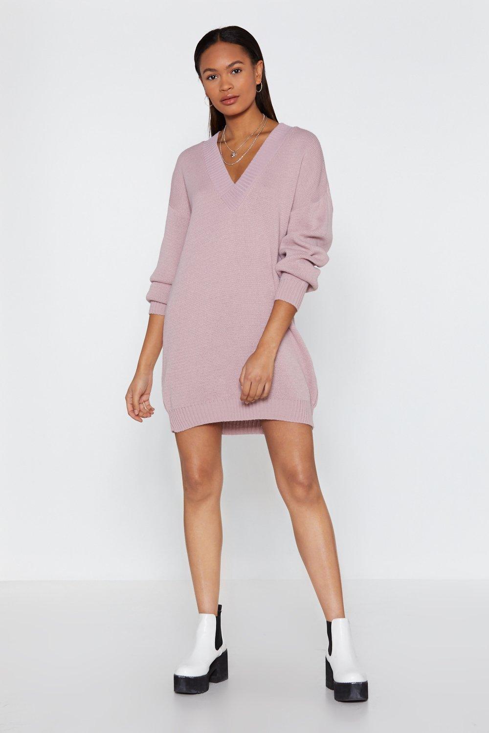 oversized knit dress