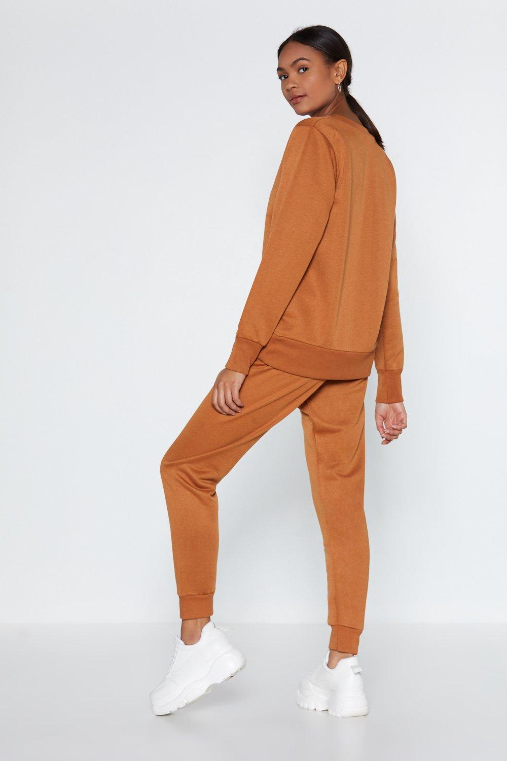 pants and sweatshirt