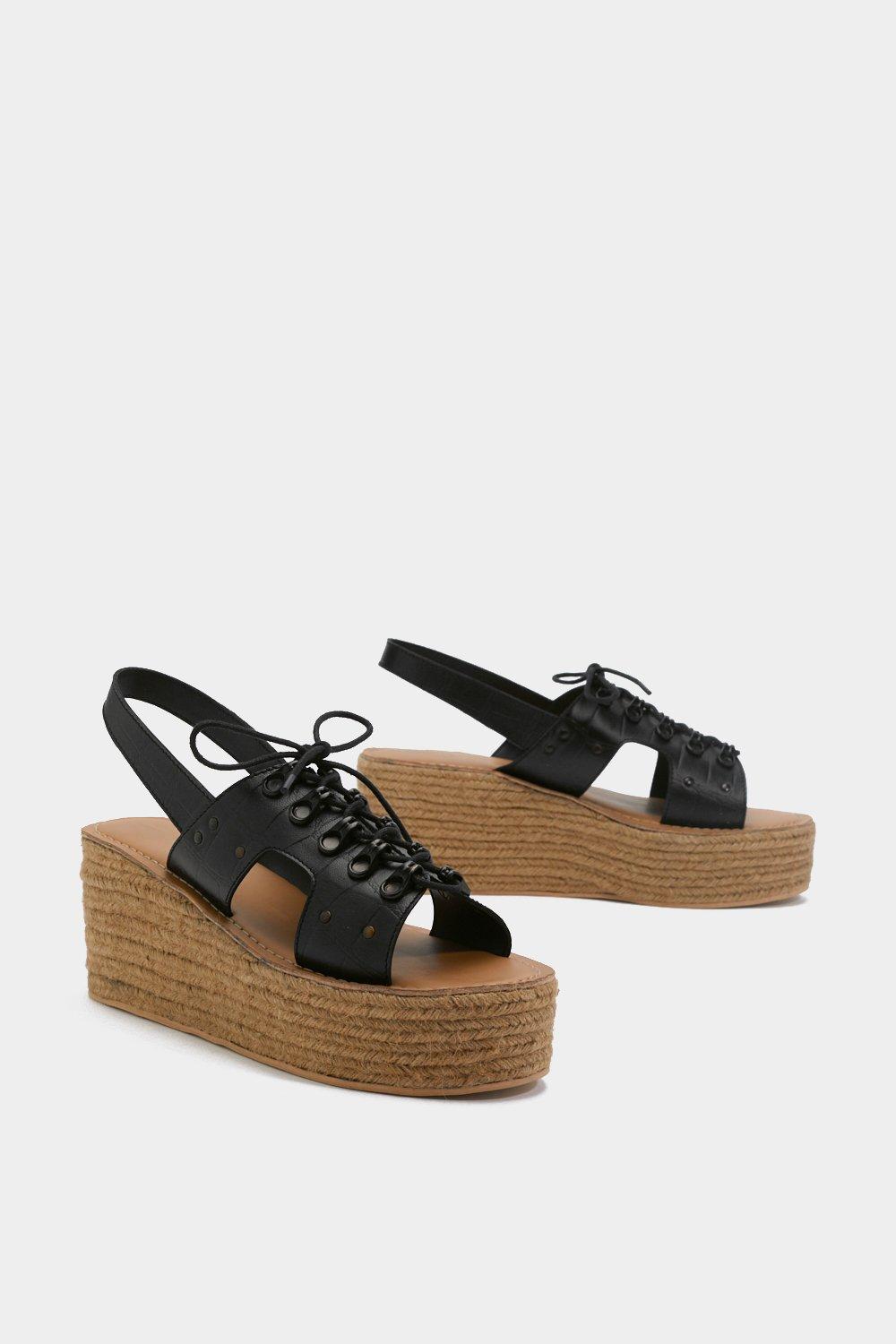 espadrilles compensées bout ouvert