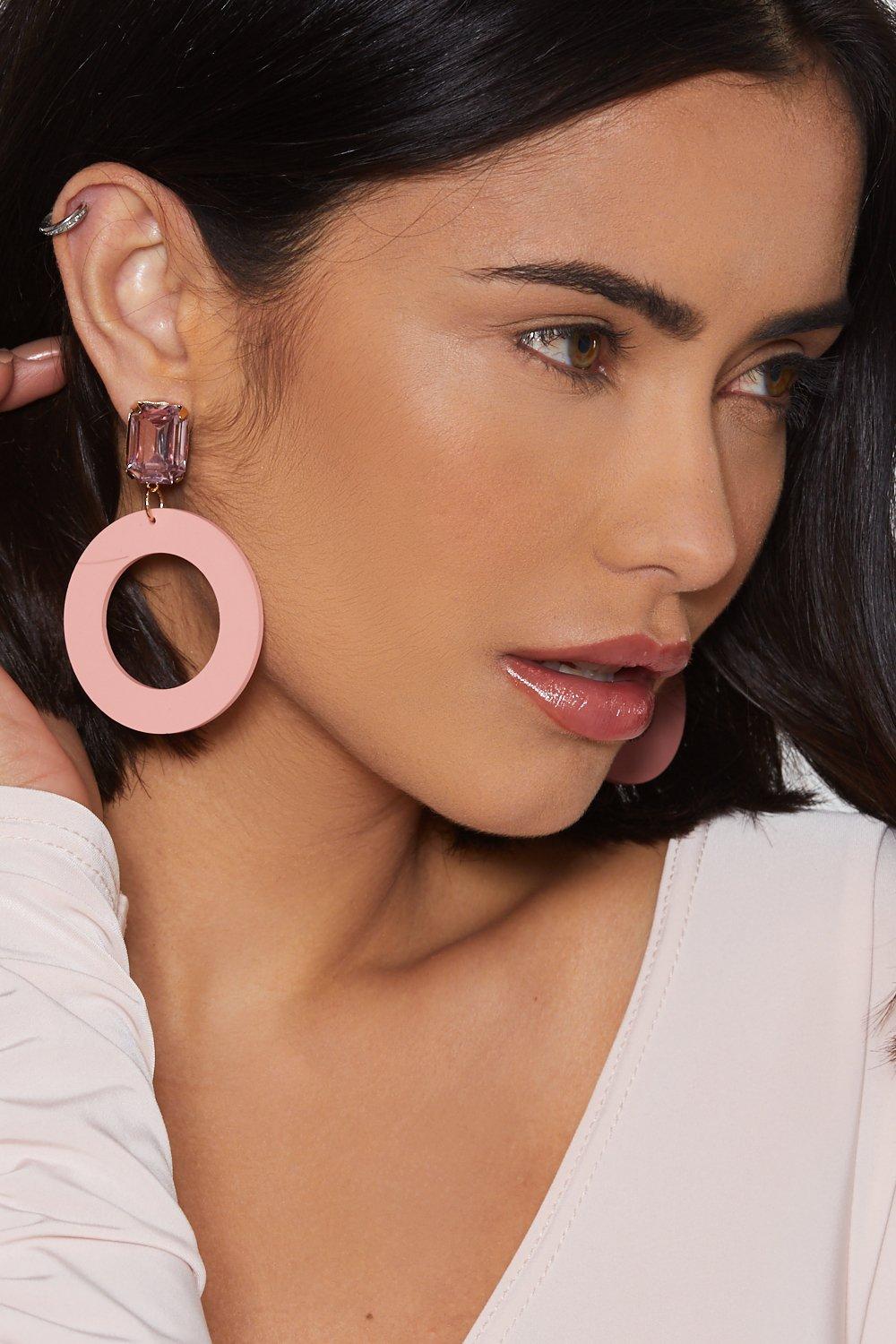 Come Ear Often Circle Drop Earrings Nasty Gal