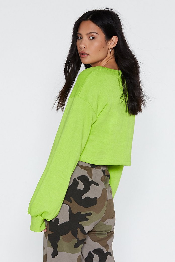Middle Of Nowhere Cropped Sweatshirt Nasty Gal