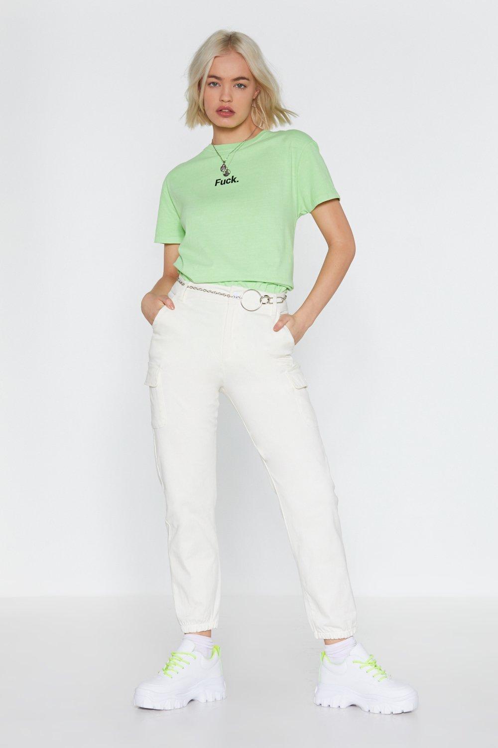 white utility trousers