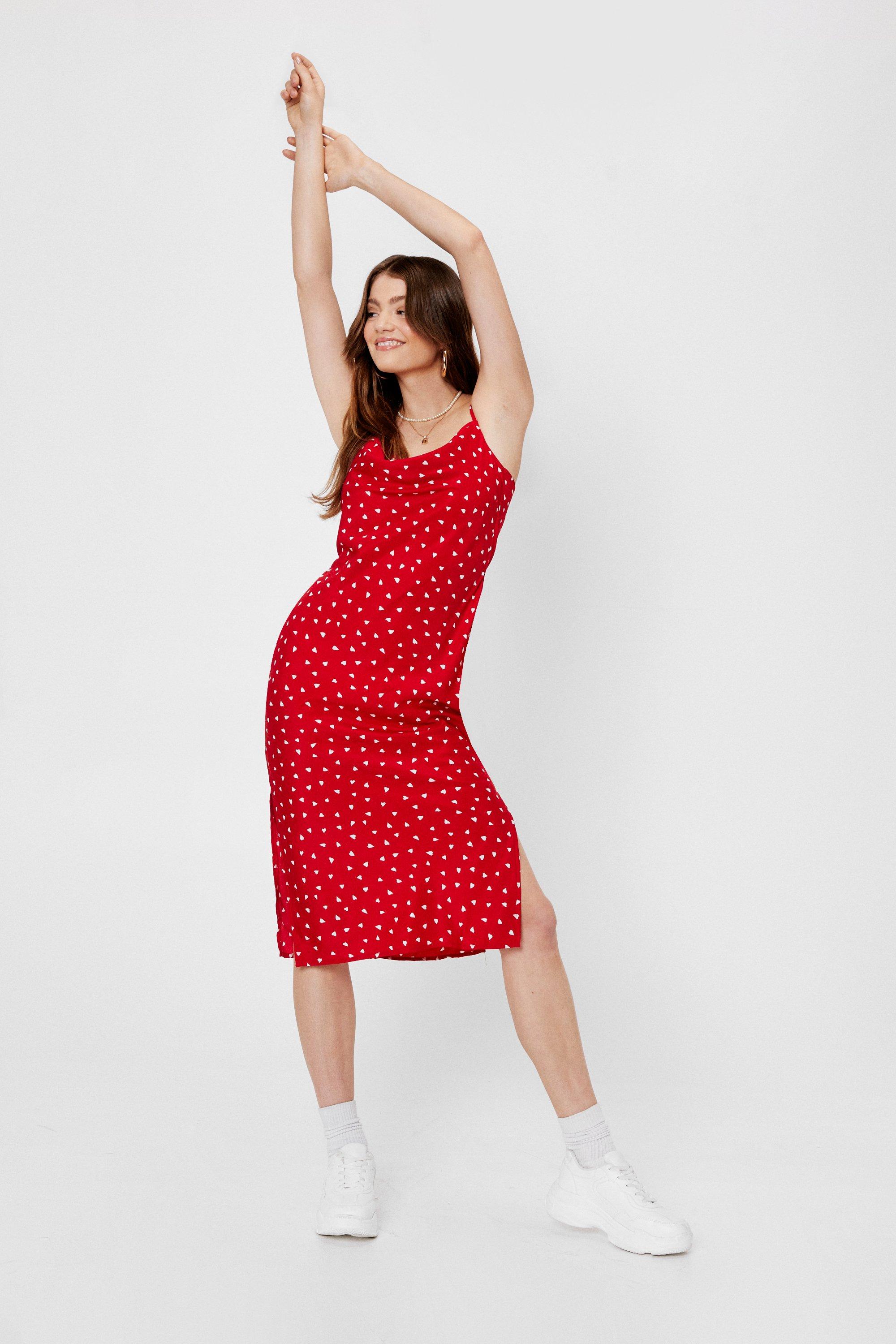 midi dress cowl neck