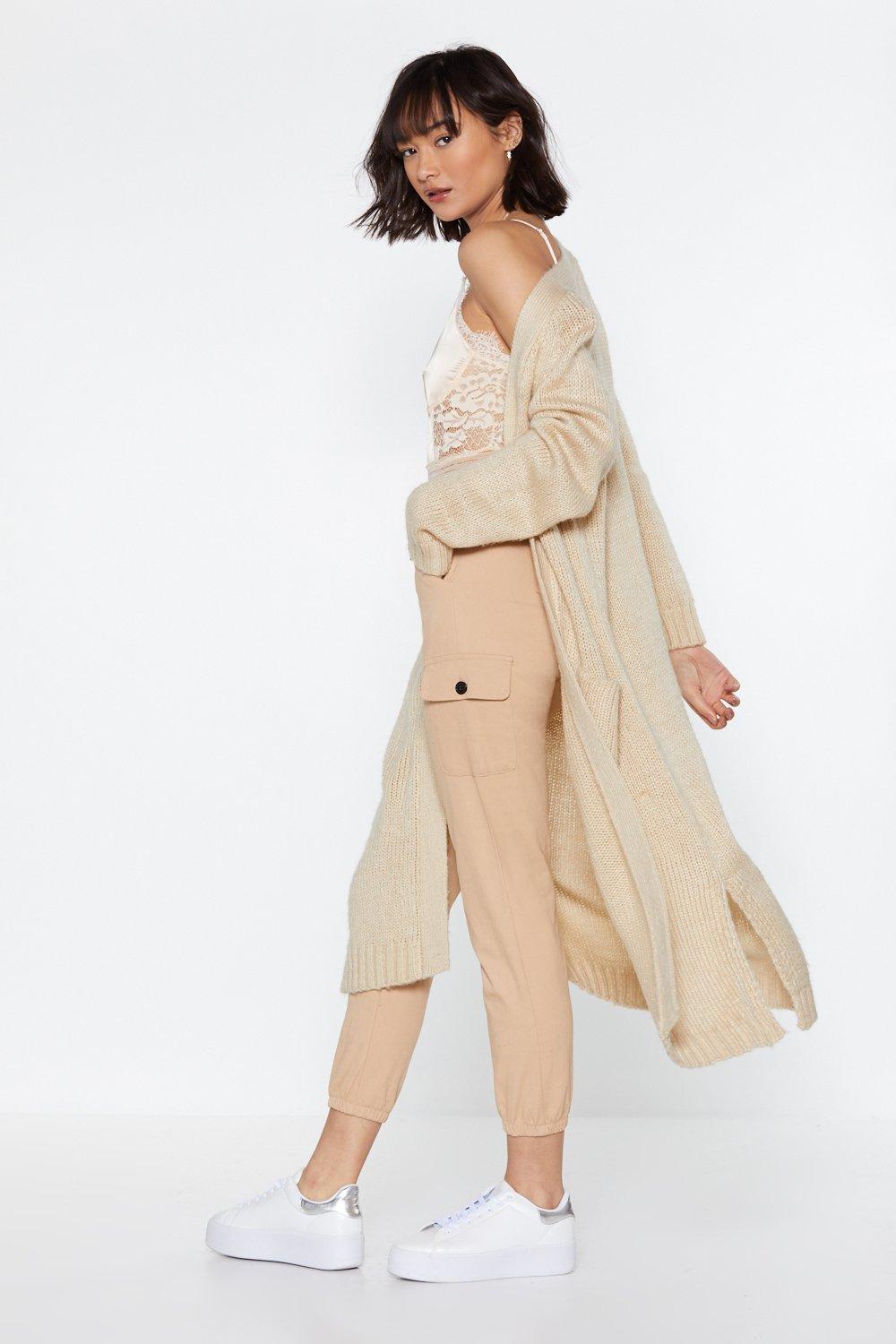 maxi cardigan cream