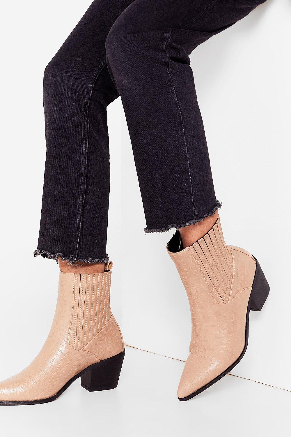 nude flat booties