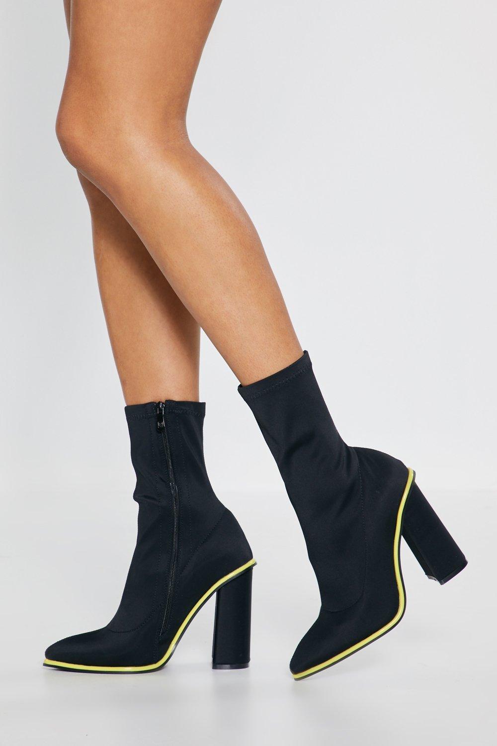 neon heel boots