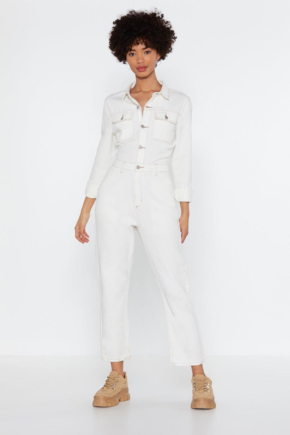 nasty gal white jumpsuit