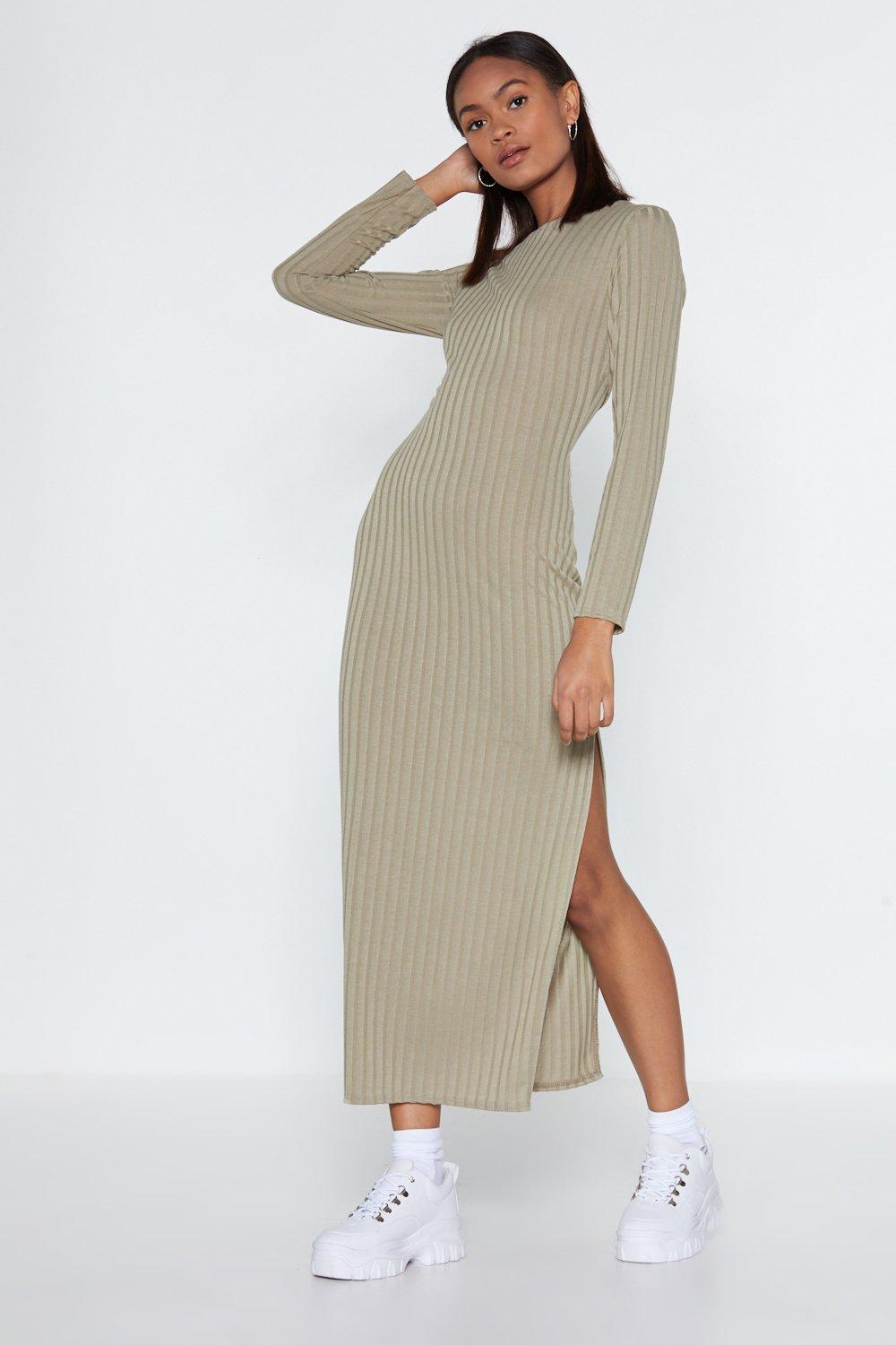 Long Live Ribbed Maxi Dress | Nasty Gal