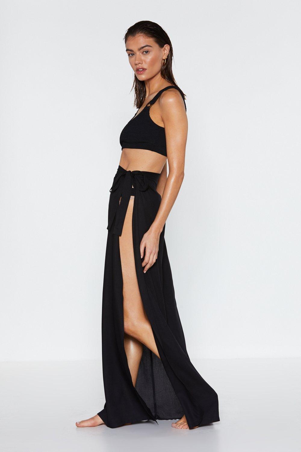 black maxi sarong