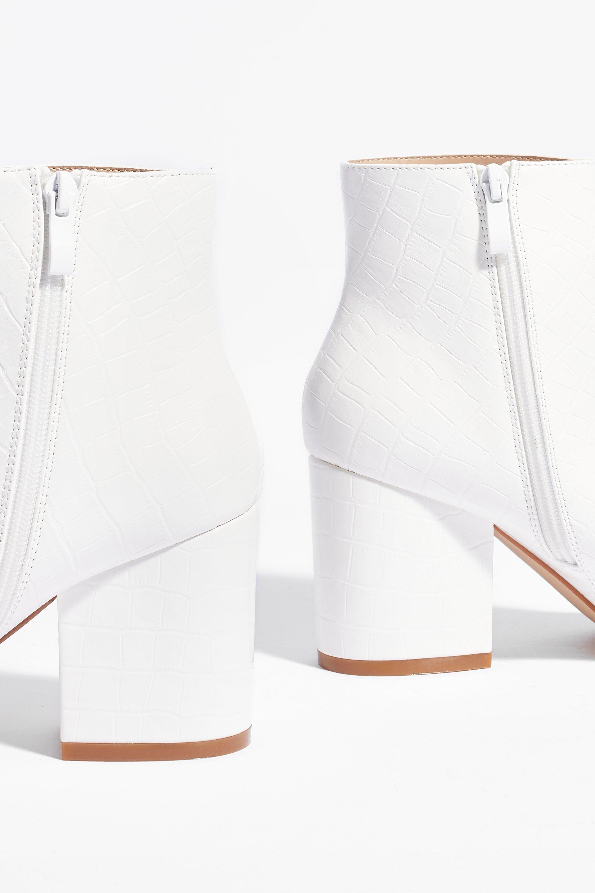 white ankle boots cheap