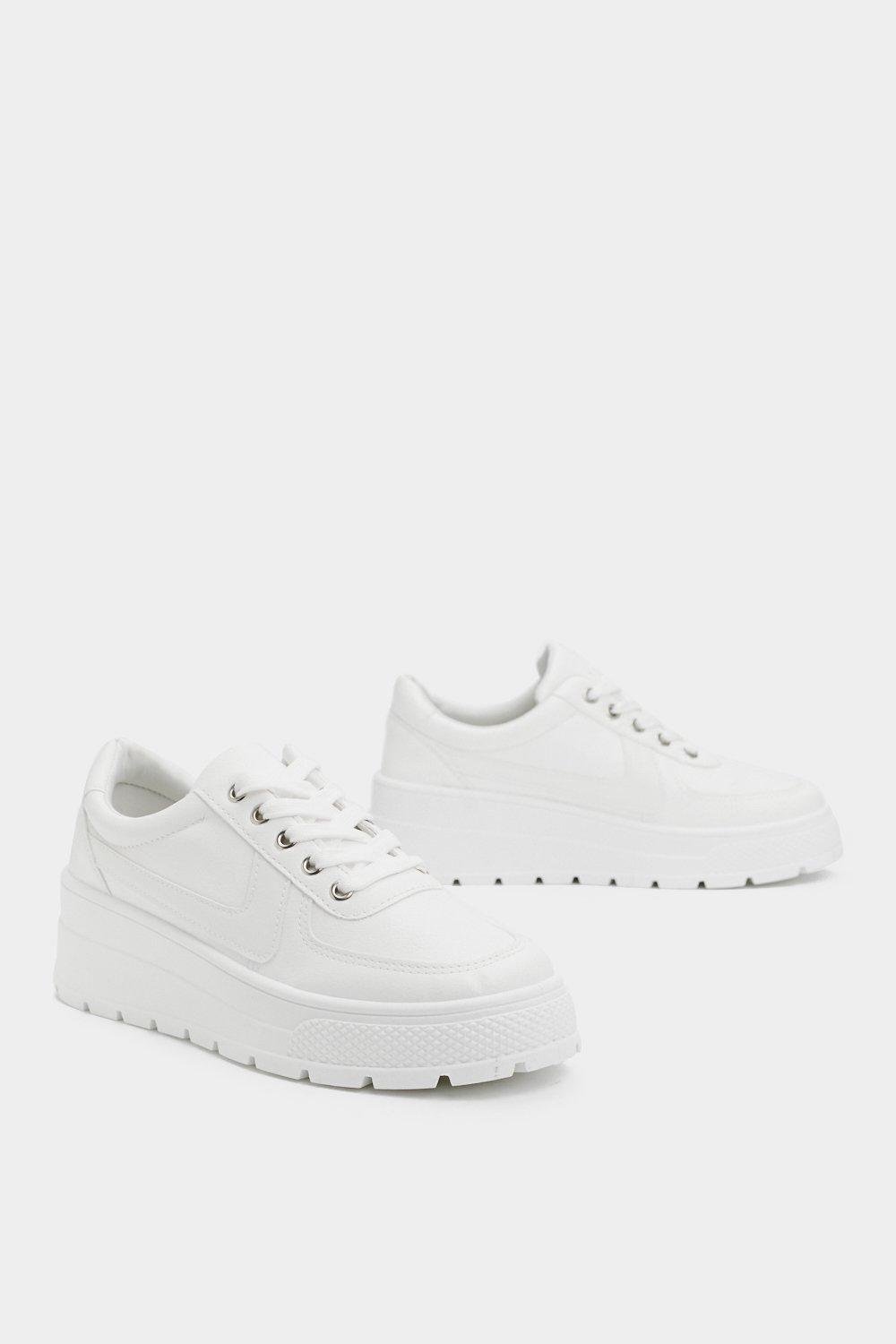 womens platform white sneakers