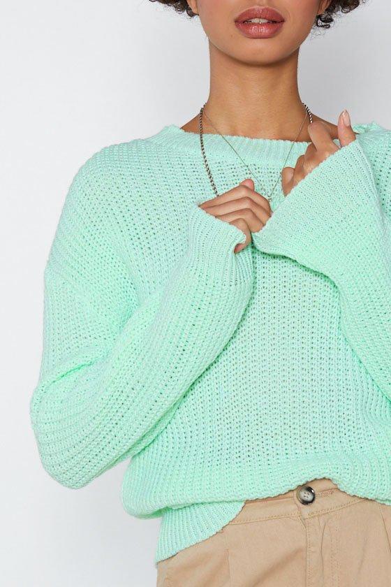 mint knit sweater