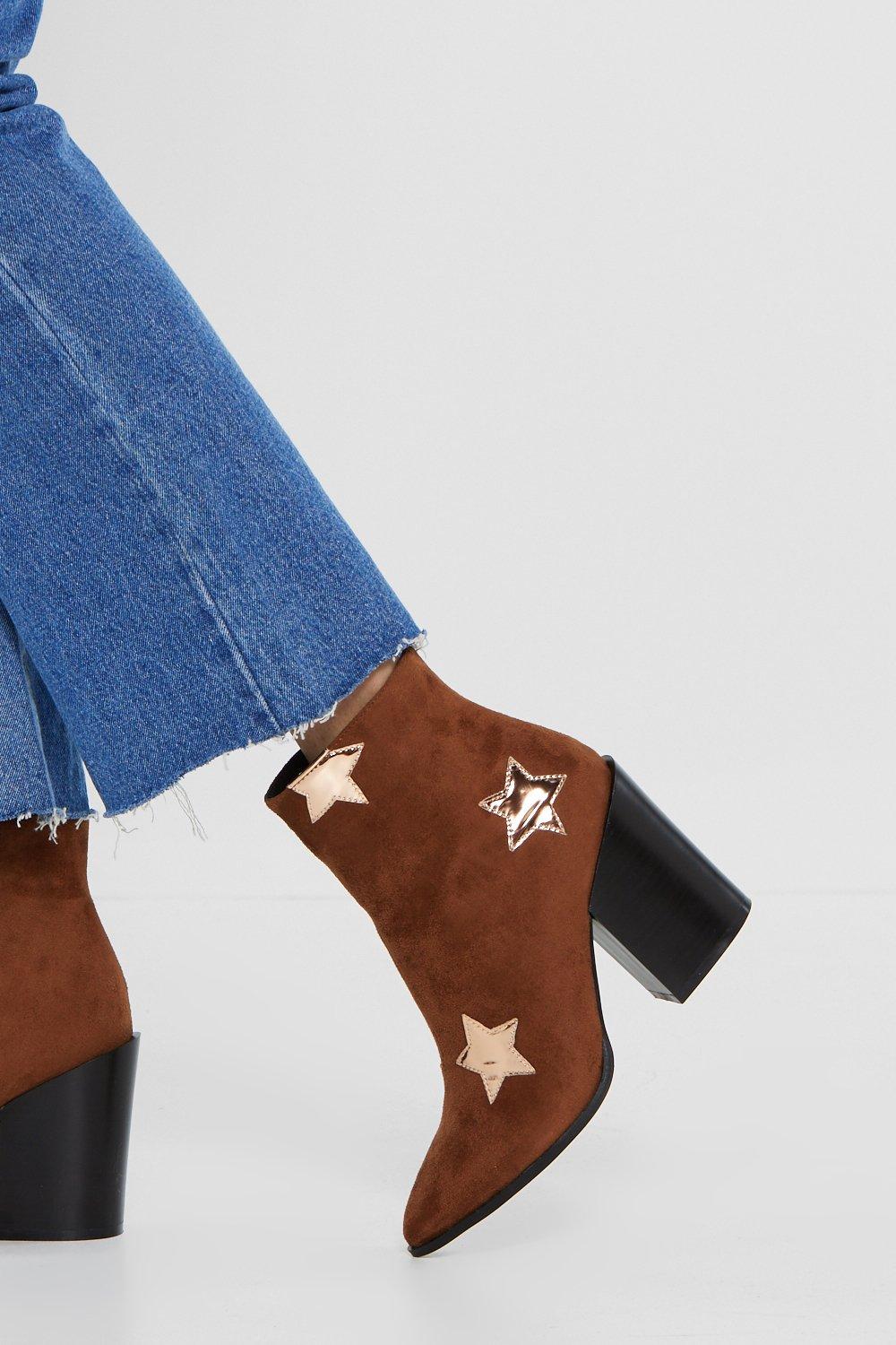star ankle boots