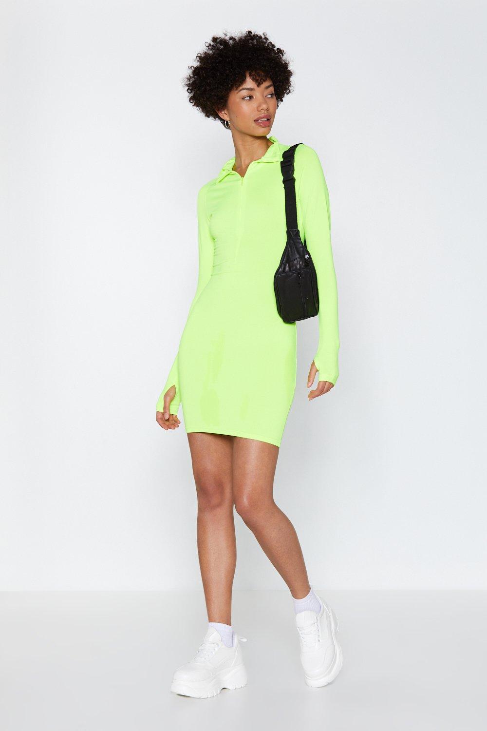 lime bodycon dress