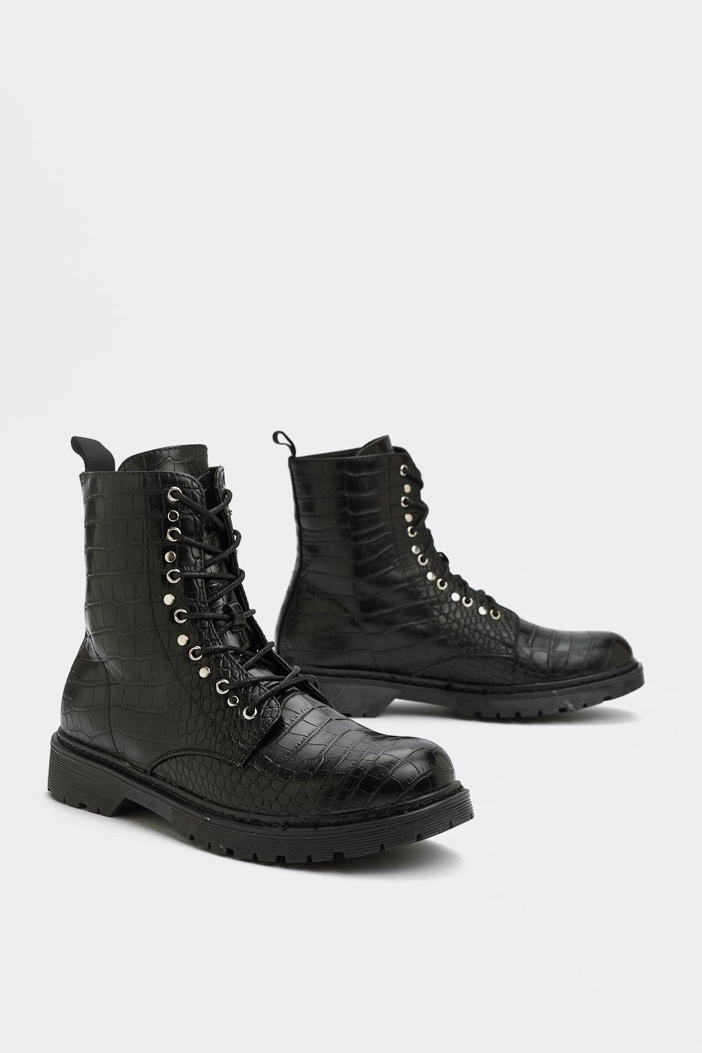 croc combat boots