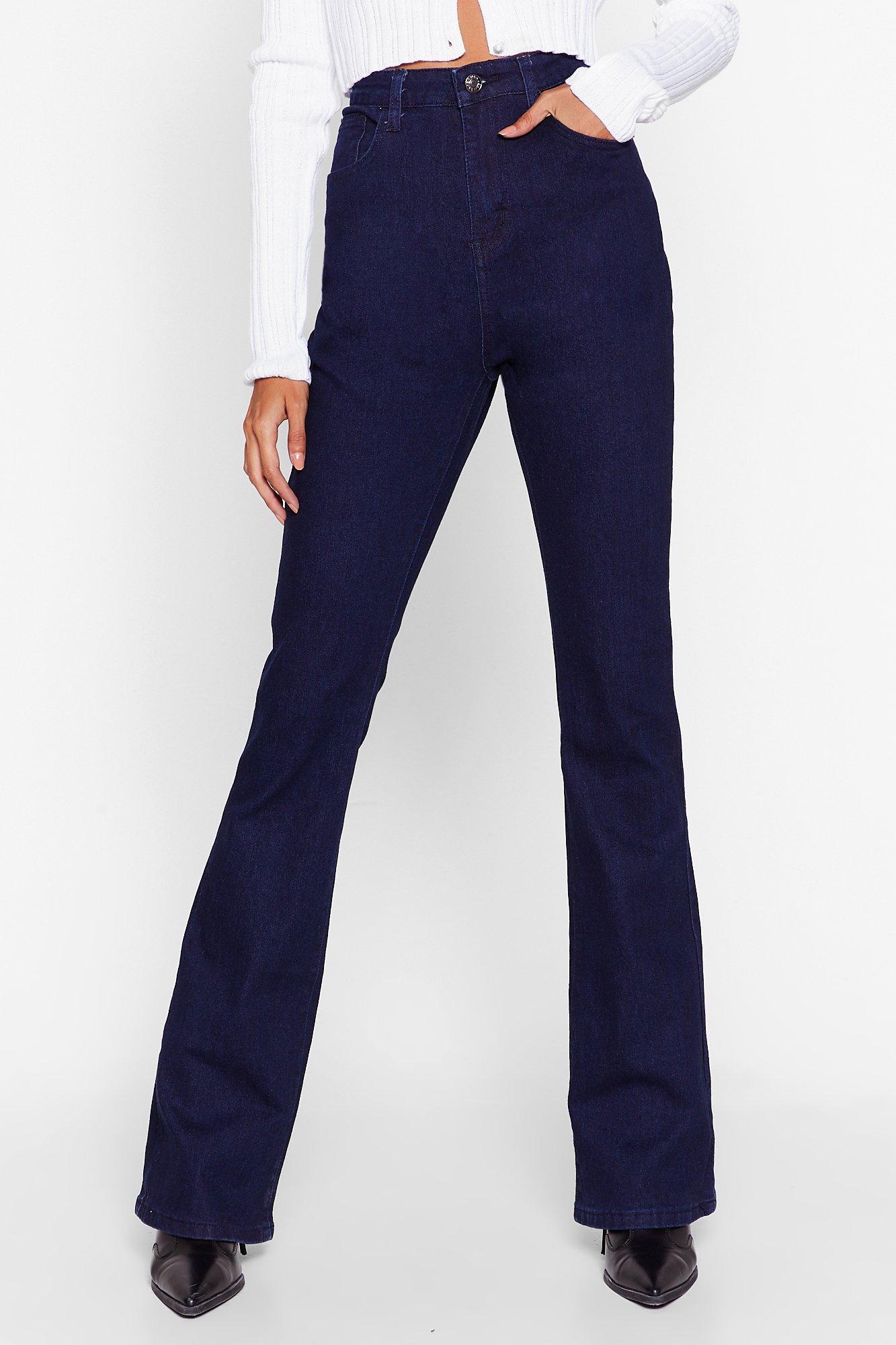 indigo flare jeans