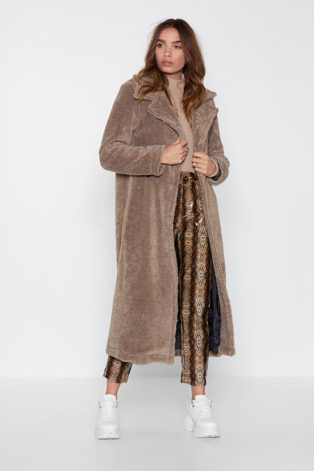 teddy longline coat