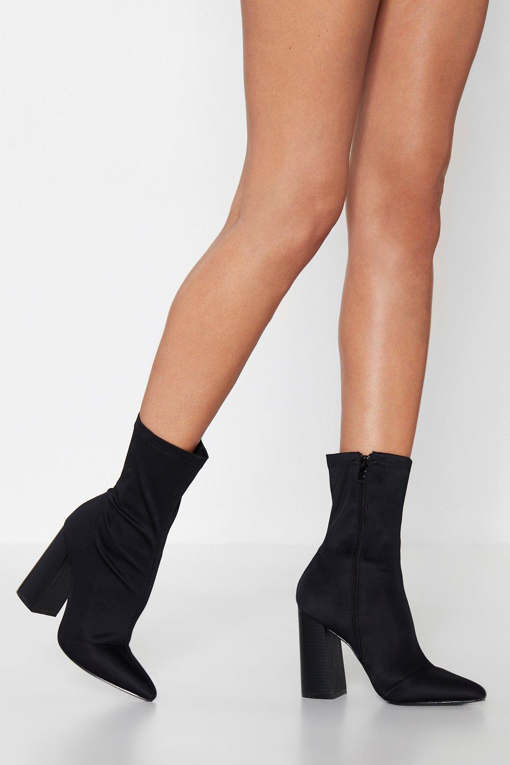 pointed sock booties