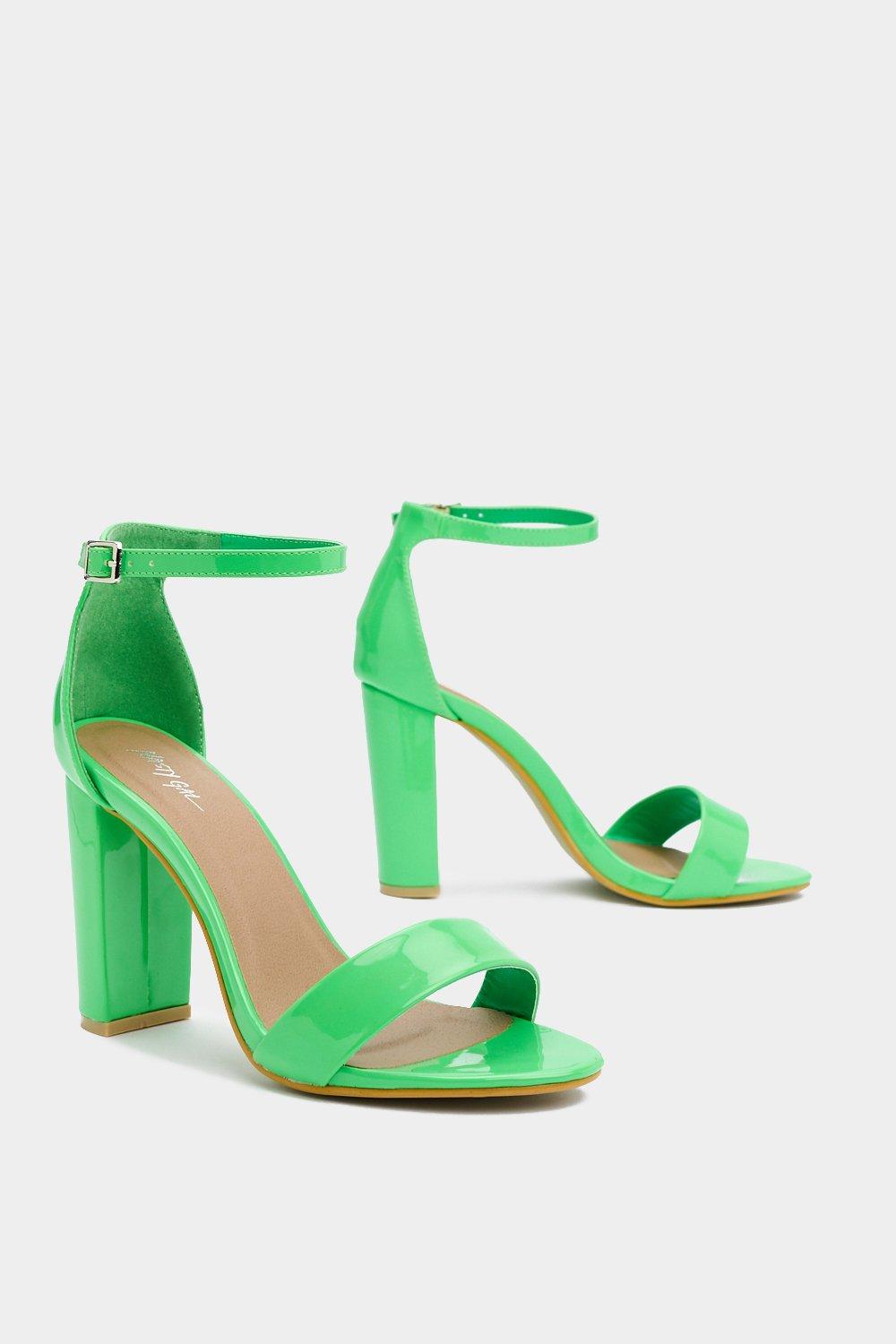 green neon heels