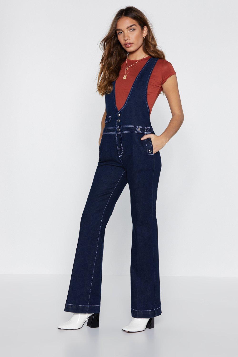 nasty gal denim jumpsuit