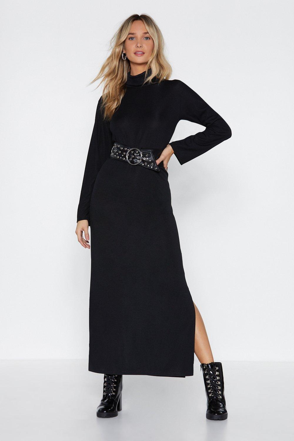 long knitted maxi dress