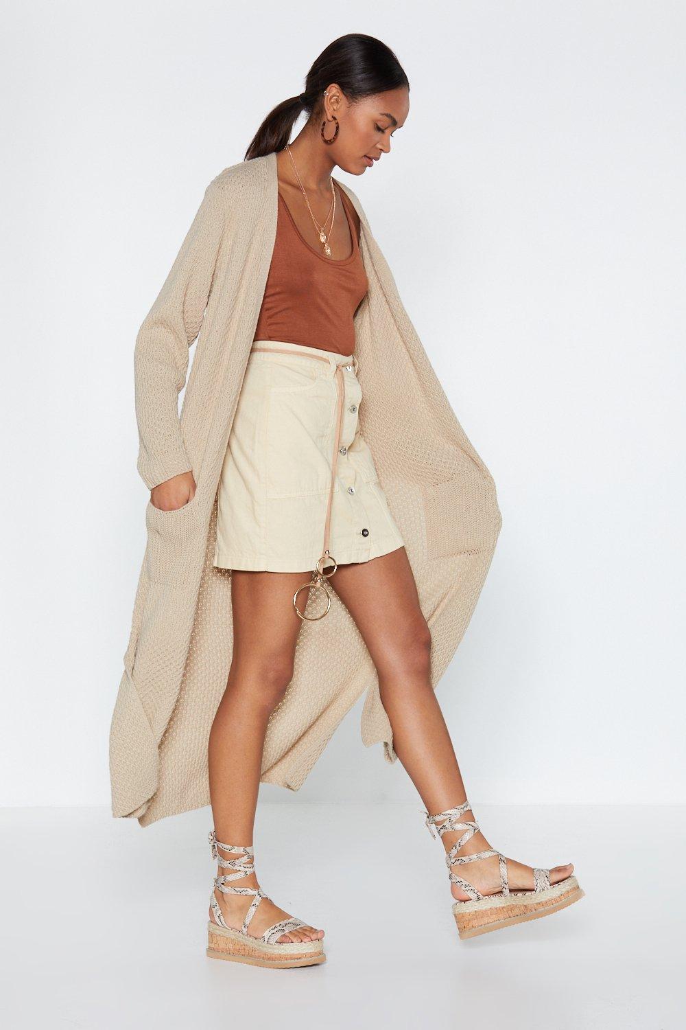stone long cardigan