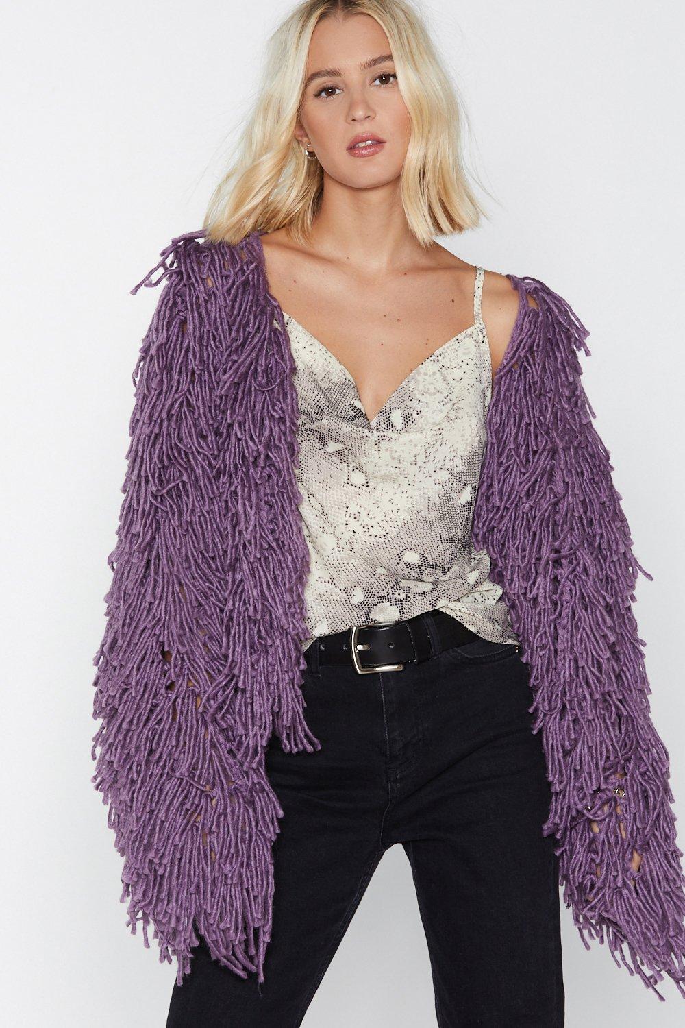bad romance shaggy cardigan