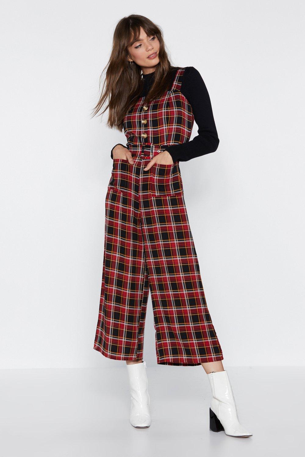 tartan jumpsuit