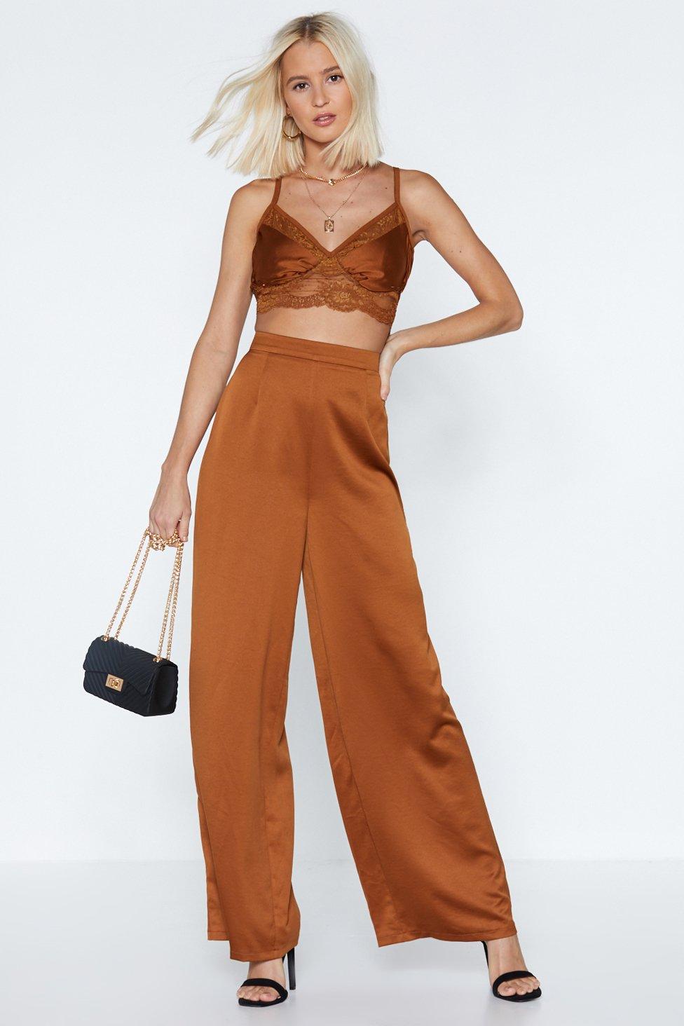 Satin Trousers Outfit 2024