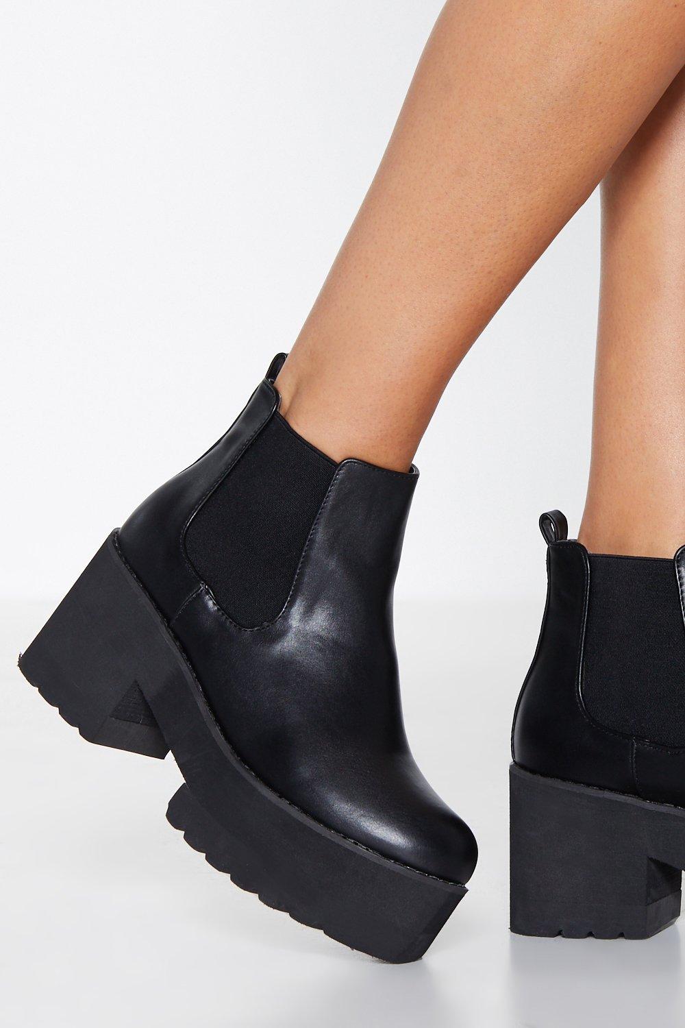 top of the world platform chelsea boot