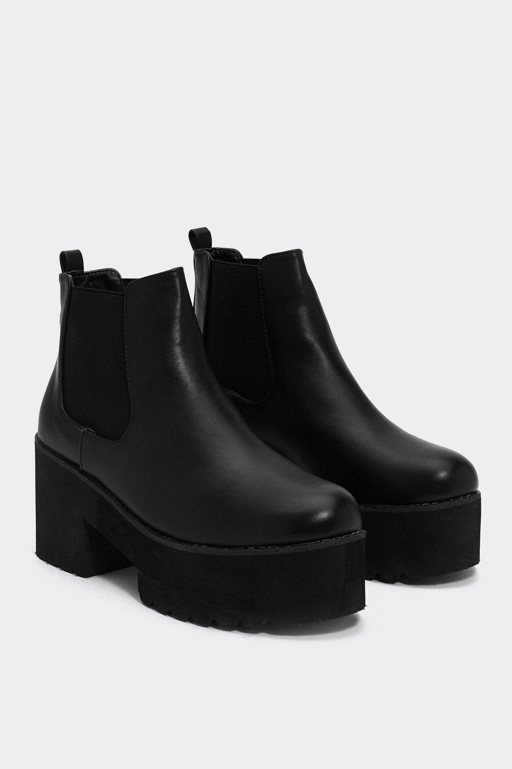 platform chelsea booties