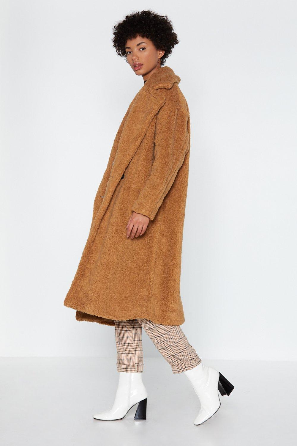 tan fur coat