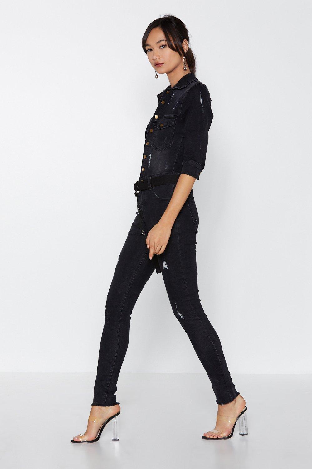 jumpsuit denim black