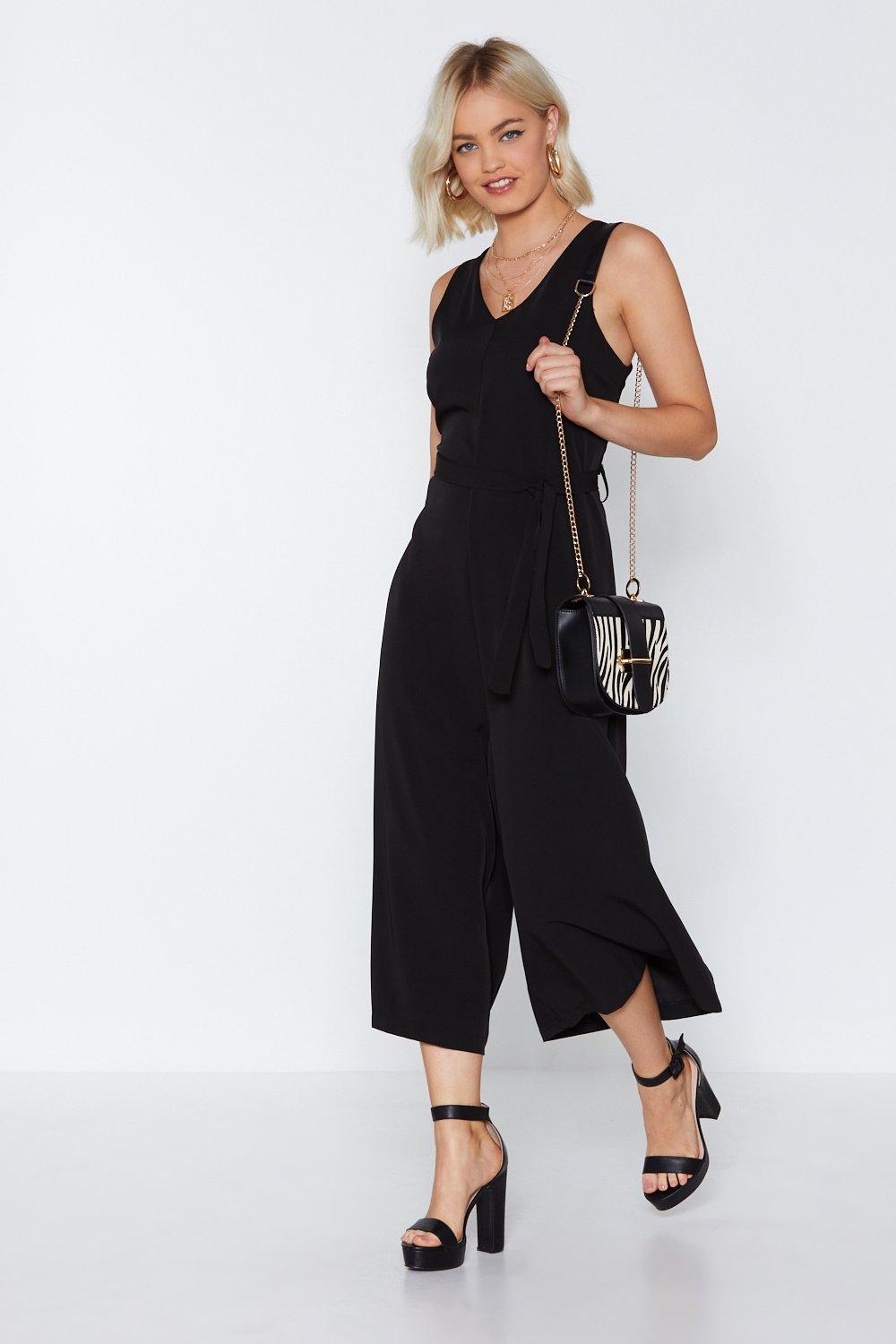 black culotte jumpsuit