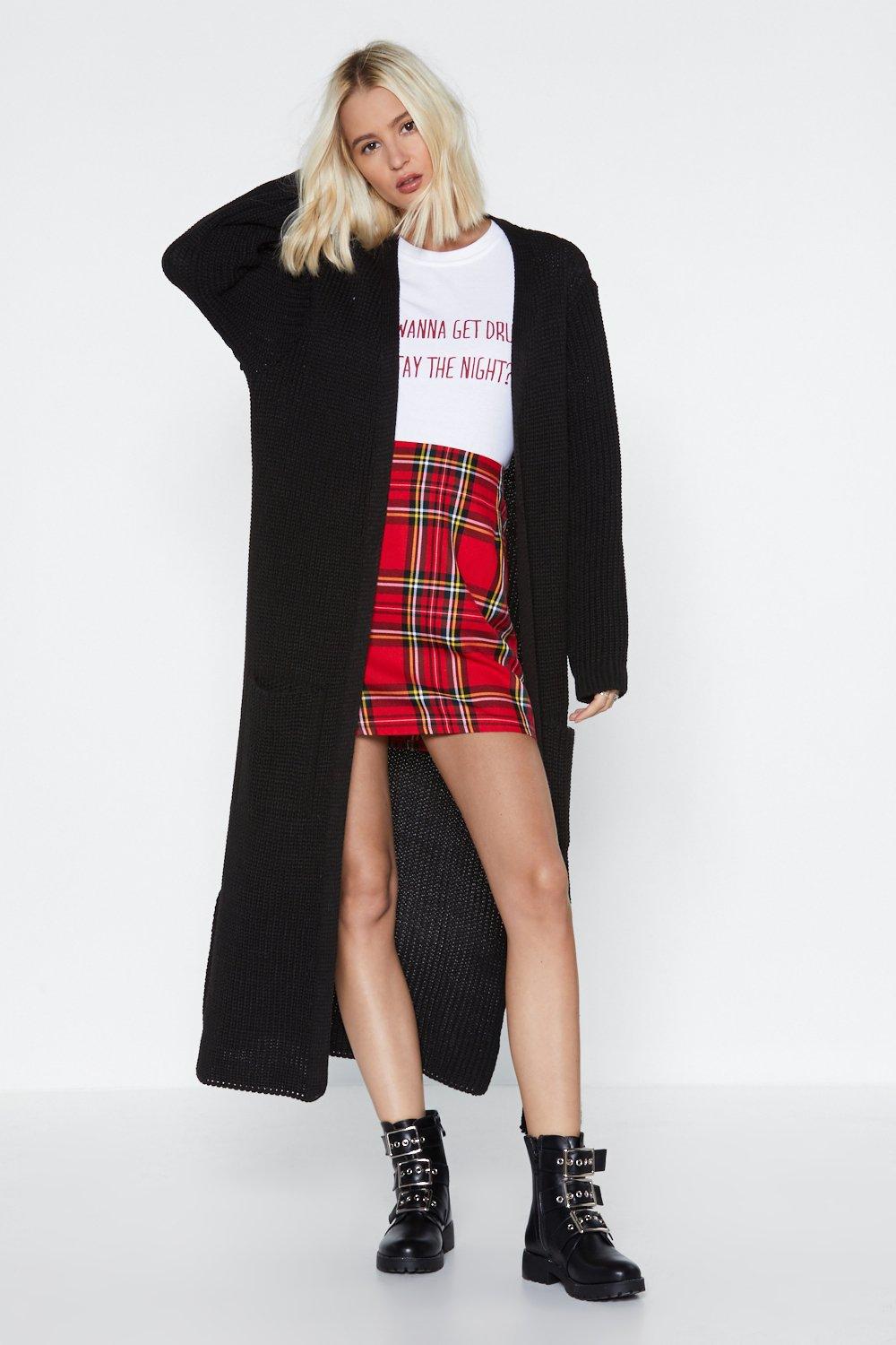 longline knit cardigan