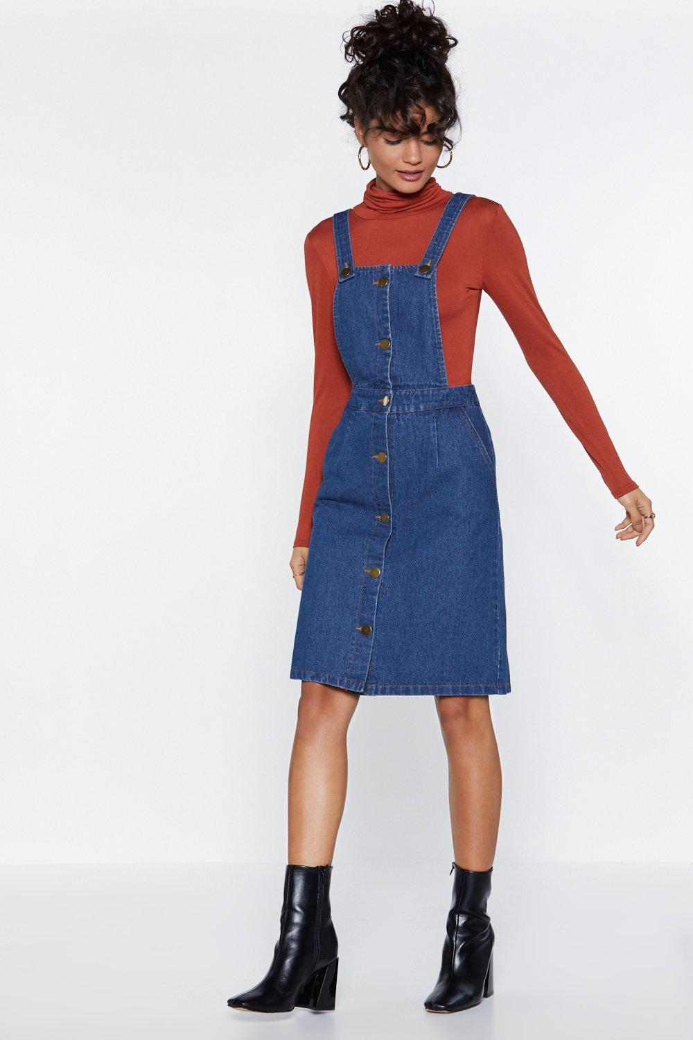 overall blue jean dress