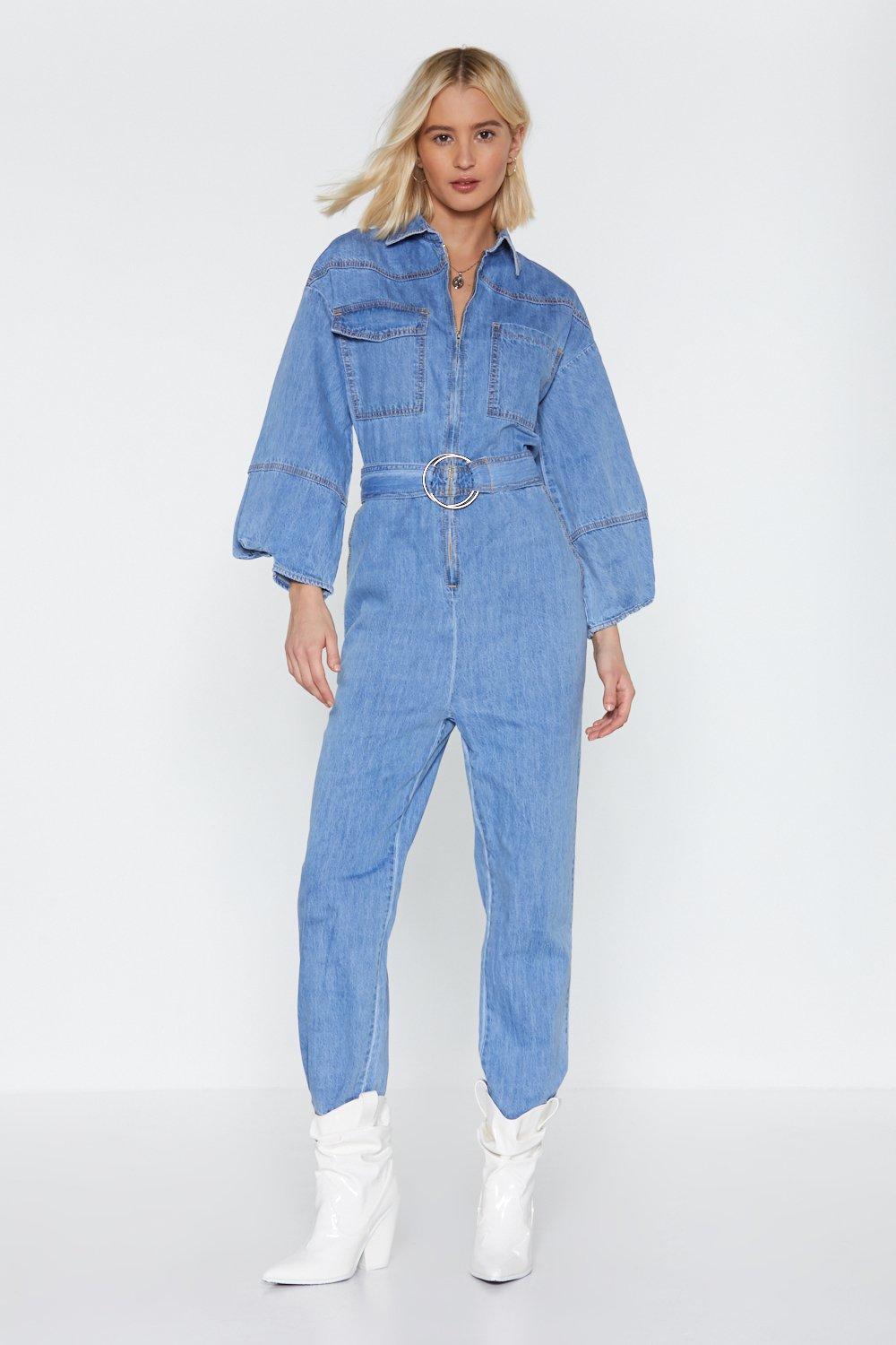 denim jumpsuit nasty gal