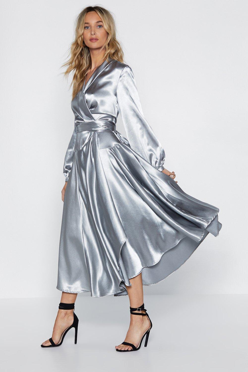 satin dress nasty gal