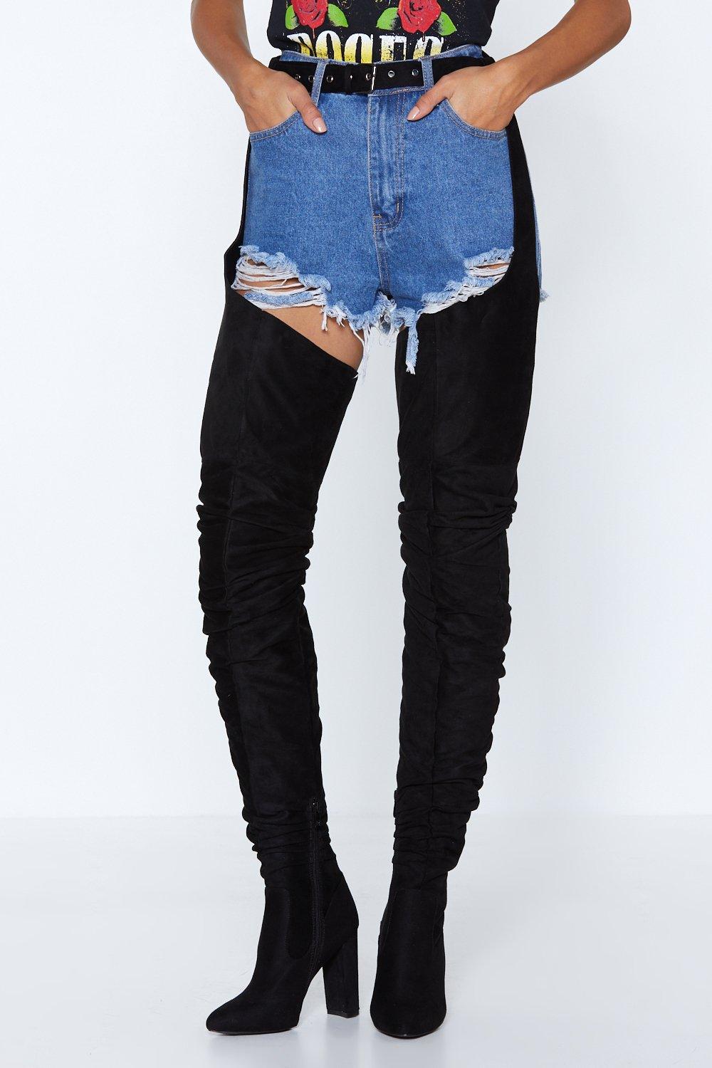 high waisted boots