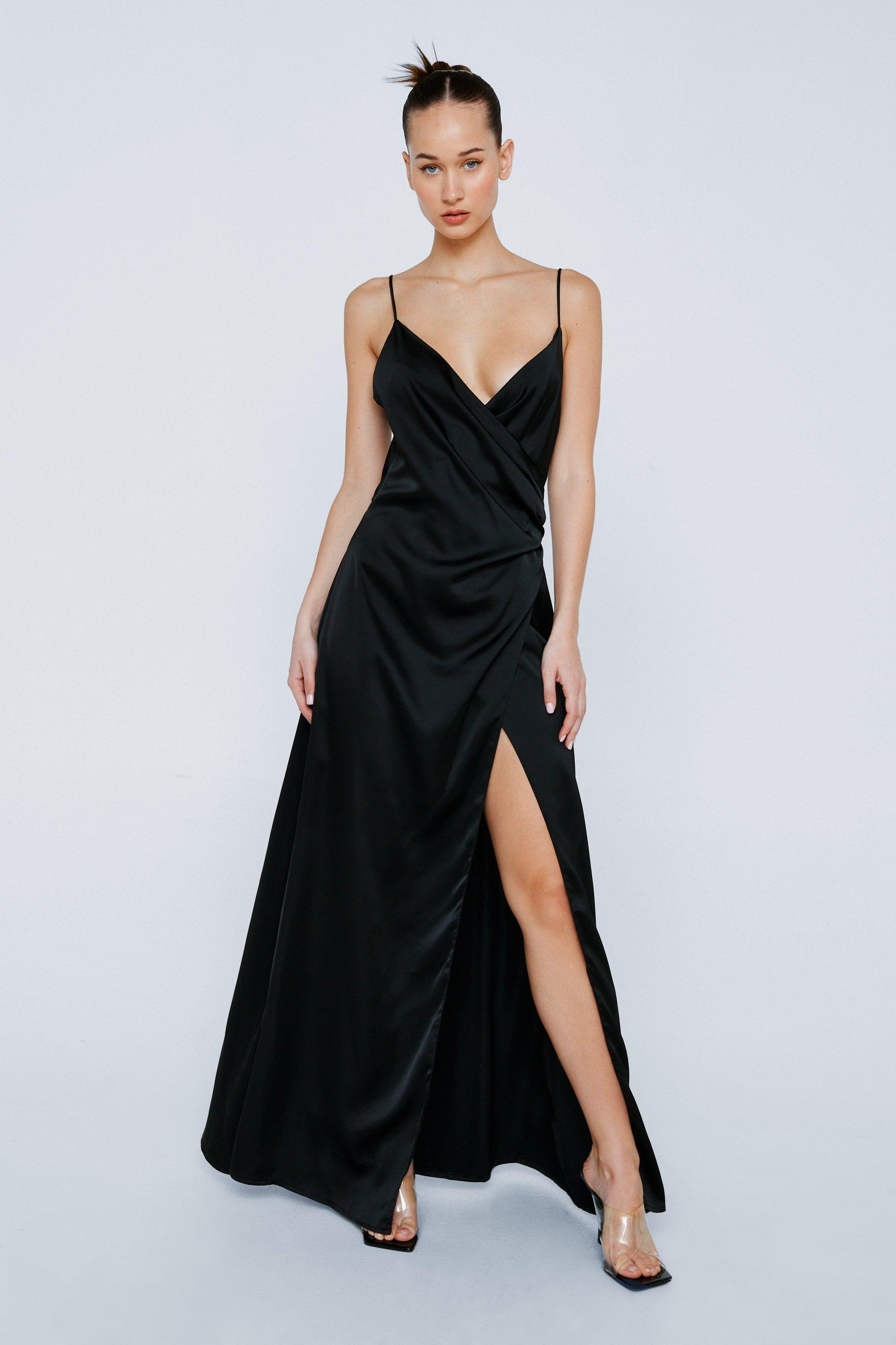 nasty gal black maxi dress