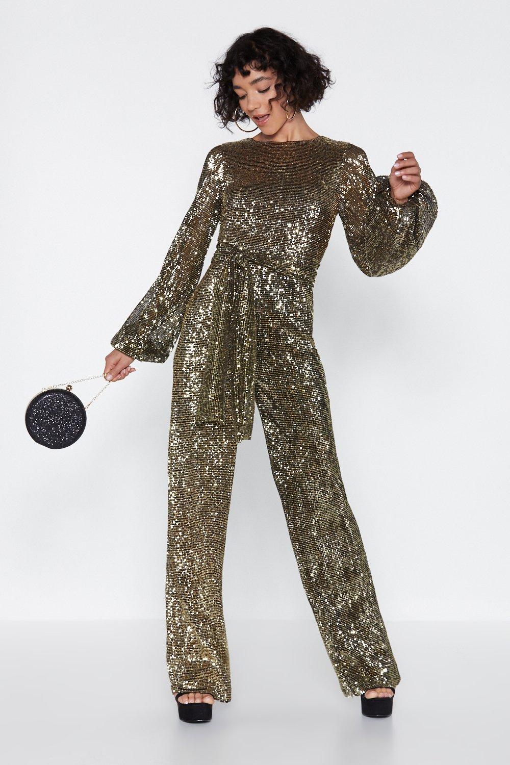 sparkly disco jumpsuit