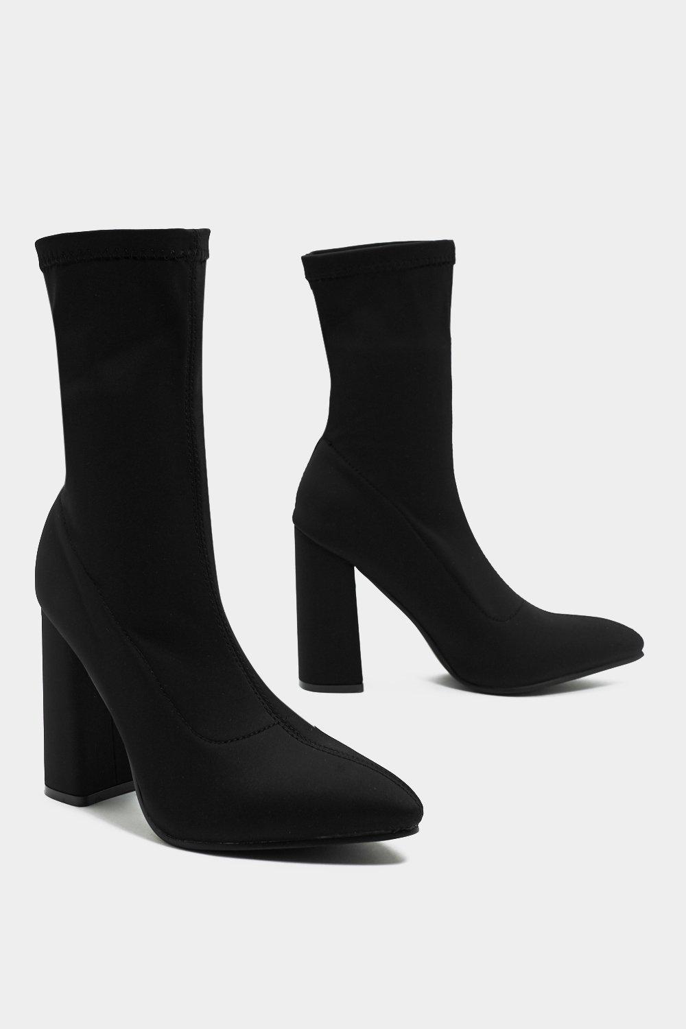 bottines chaussettes talon carré