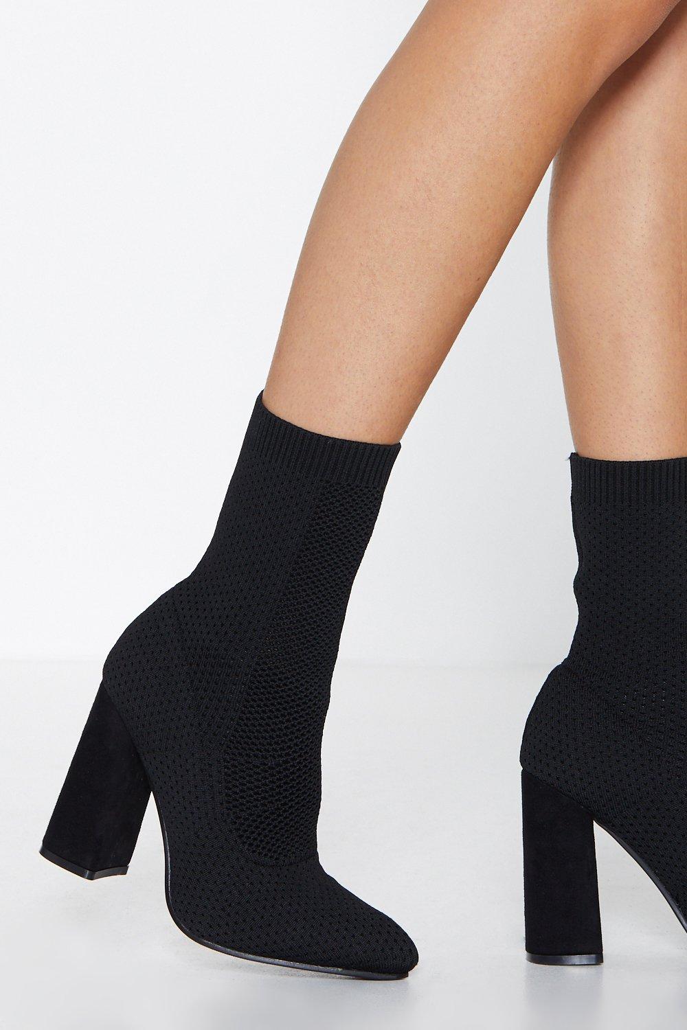 knitted sock boots
