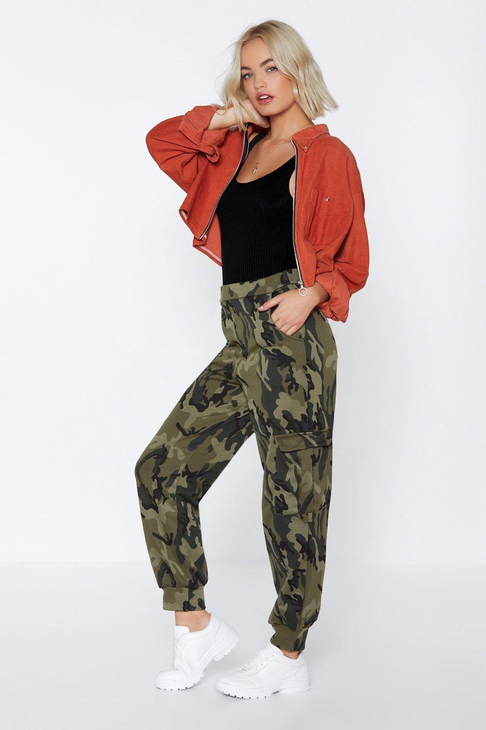 nasty gal camo joggers