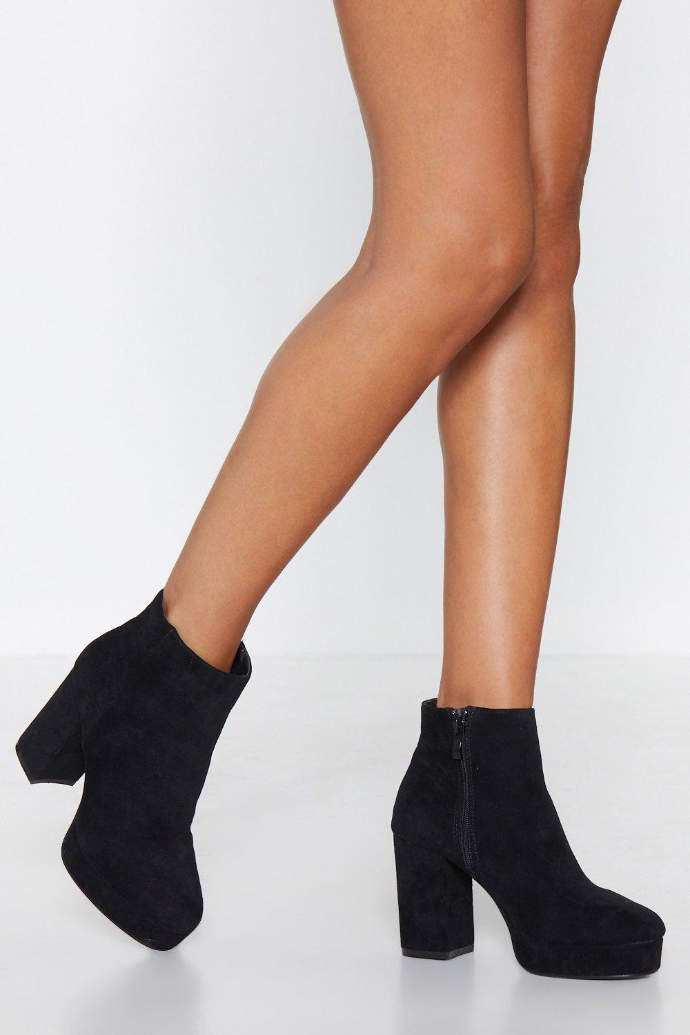 womens black platform boots