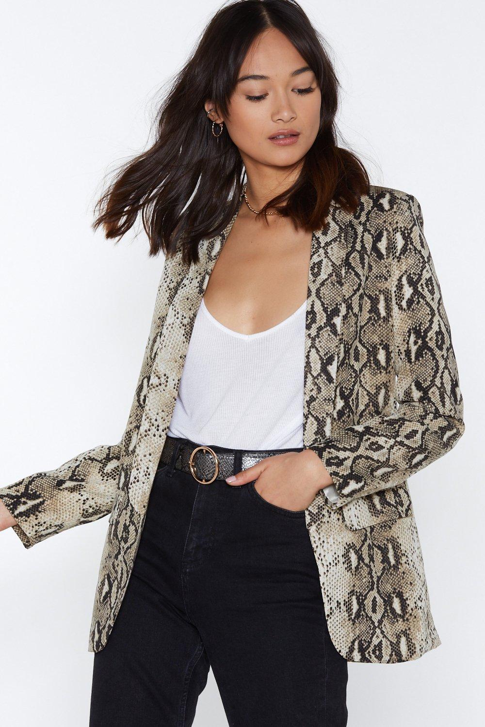 blazer snake print