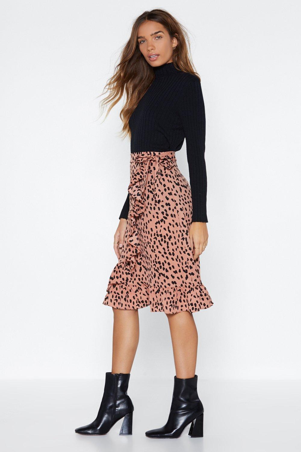 cheetah skirt xl